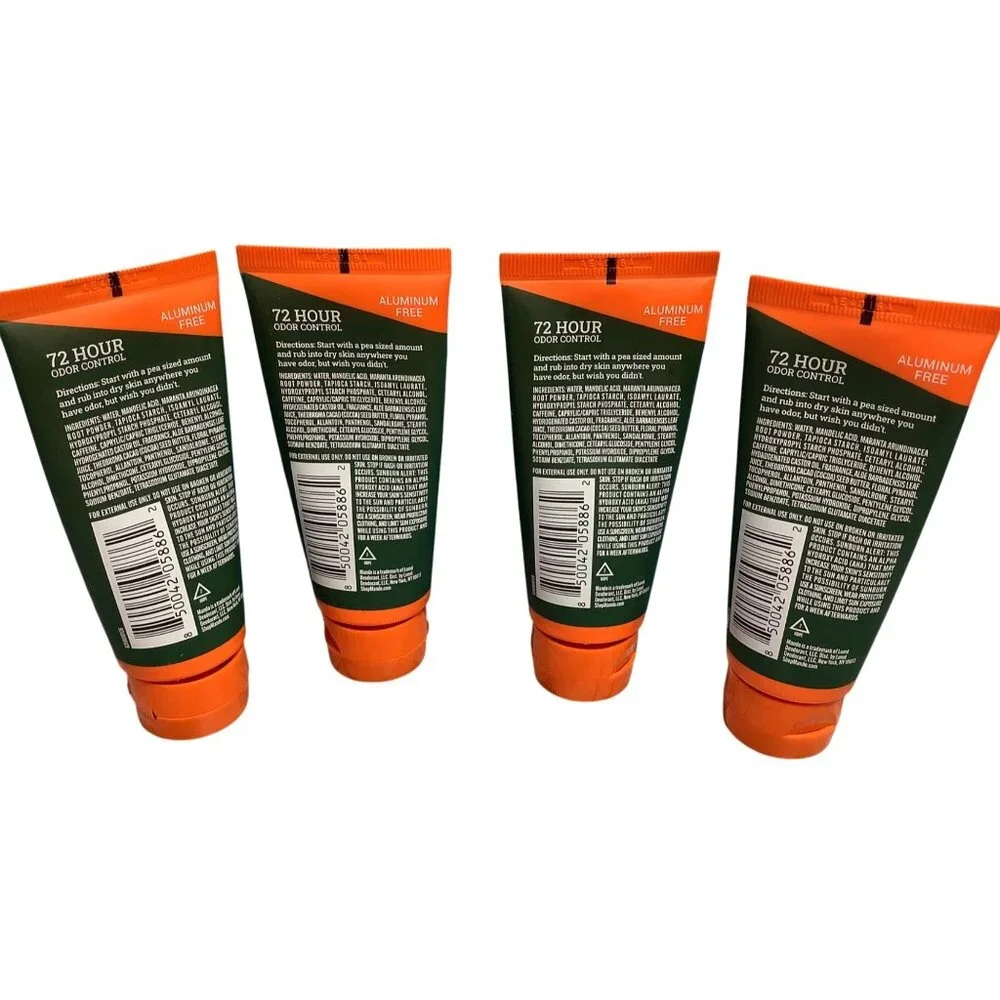 4 Mando Whole Body Deodorant Clover Woods Scent 2.25 Oz For Pits & Feet